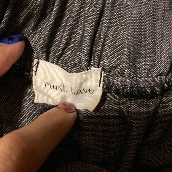 Graphite elastic shorts with front tie - Picture 3 of 4